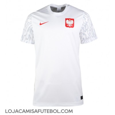 Camisa de Futebol Polônia Equipamento Principal Mulheres Mundo 2022 Manga Curta